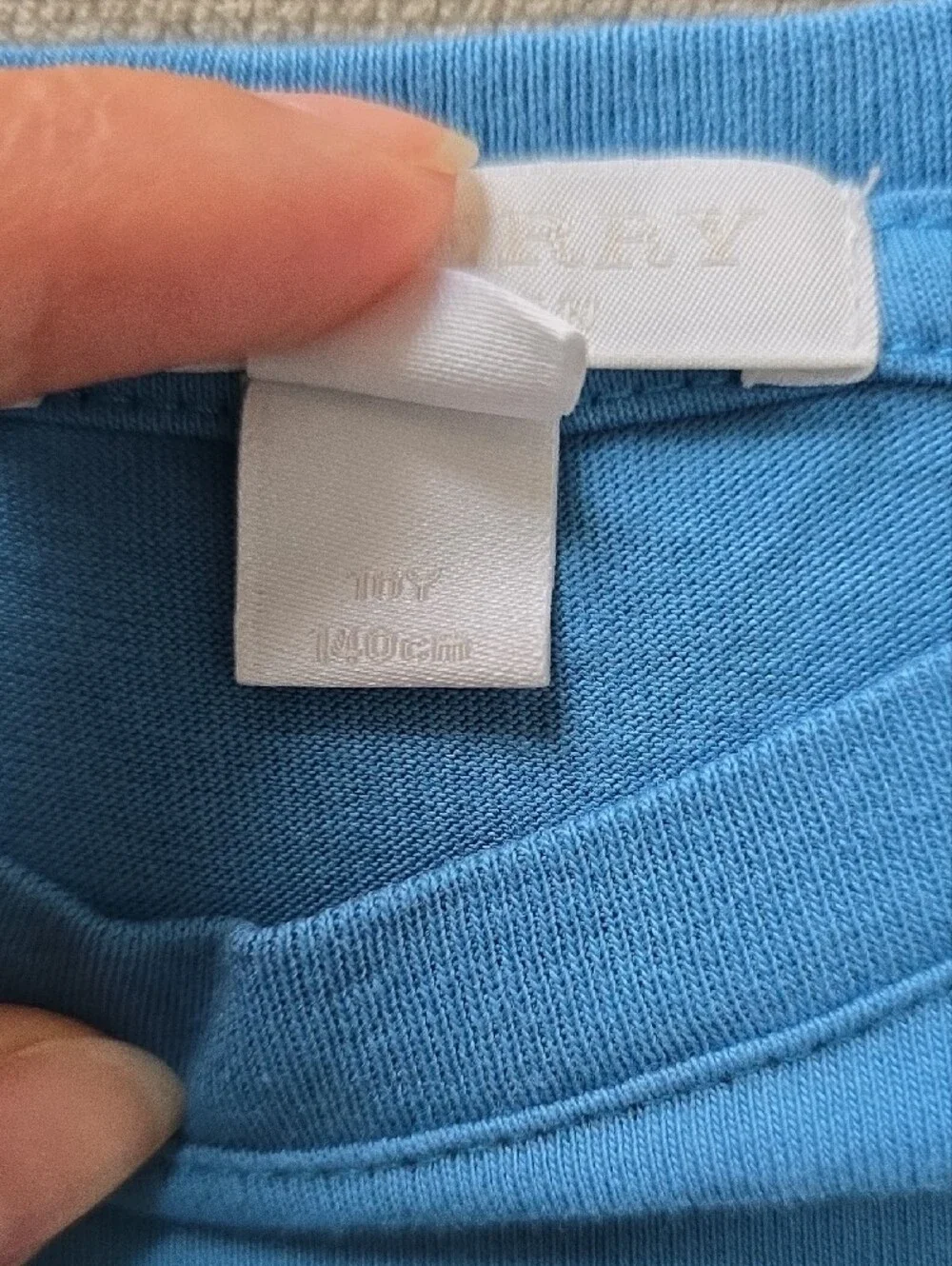Burberry Boys Blue Tee with Signature Plaid Pocket